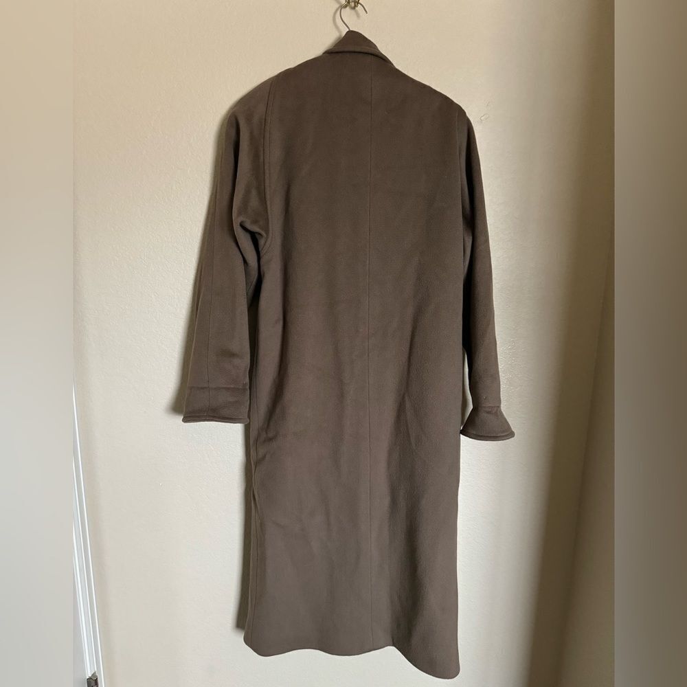 Vintage Classic Oversized Longline Wool Coat Sz 10 In Mocha Tan Color — image 7 of 7